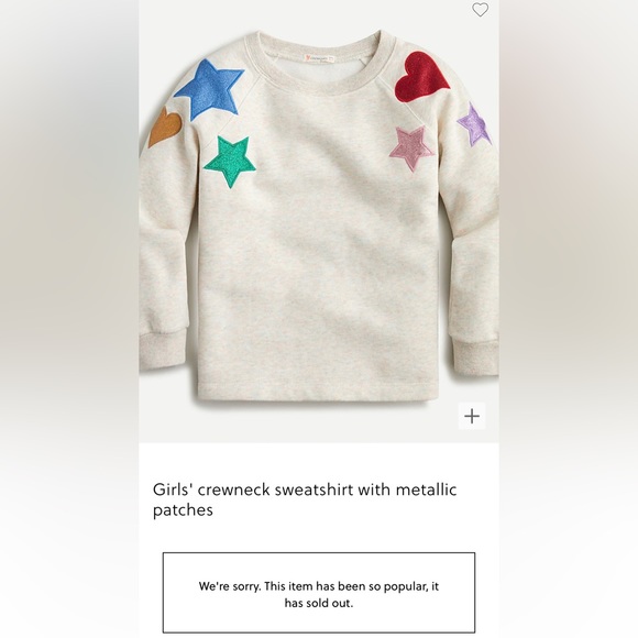 Crewcuts Other - NWT / Crewcuts Girls' crewneck sweatshirt with metallic patches